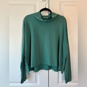 Bryn Walker Women’s Mock Neck Long Sleeve Shirt Green (Size S)